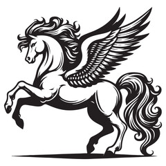 Pegasus mythological winged horse vector image