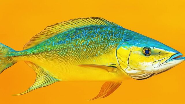 Vibrant fish swimming in the sea
