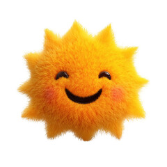 Happy cartoon sun vector illustration with a cute smiling face, perfect for summer fun