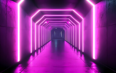 Glowing Abstract Neon Background for Tech and Sci-Fi Themes.