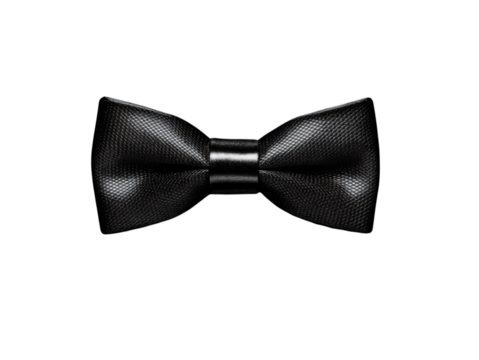 A black bow tie with a black band
