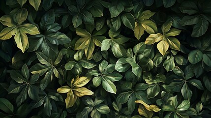 Lush Green Leaf Wall Texture. (1)