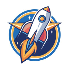 design logo icon illustration vector  rocket space