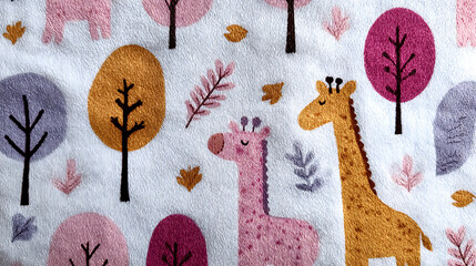Cute vector print Giraffe. Cartoon giraffe characters, hand drawn illustrations for kids. Bright colors. Fashion fabric design 80971094 1