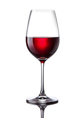 glass of wine on isolated on white background,png,ai generated.