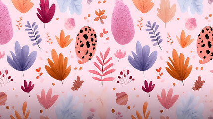 Bright pink colorful leopard fur seamless pattern. Wild exotic animal print design. Abstract simple flowers, flat design. Vector wallpaper. 94054679 1