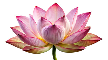 nature lotus flower  isolated on white background,png,ai generated.