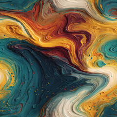 Macro palette of oil paints, bright, deep, seamless abstract tiles