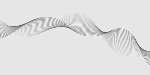 Abstract vector background with black wavy lines. EPS10