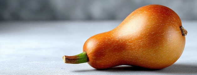 Bright orange and yellow gourd with bumpy texture showcased against a white background for still life or product photography