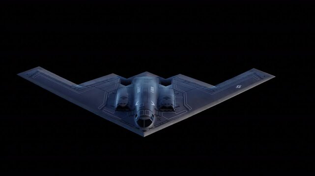 B-2 Stealth Bomber Fly &ndash;  Alpha Channel