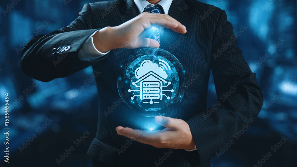 Poster cloud computing, cloud strategy, and cloud technology transforming digital infrastructure with scala
