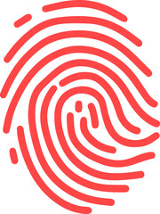 finger print icon vector transparent 