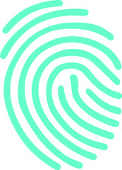 finger print icon vector transparent 