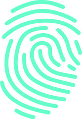 finger print icon vector transparent 