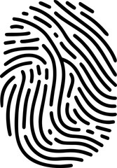 finger print icon vector transparent 