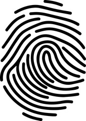 finger print icon vector transparent 