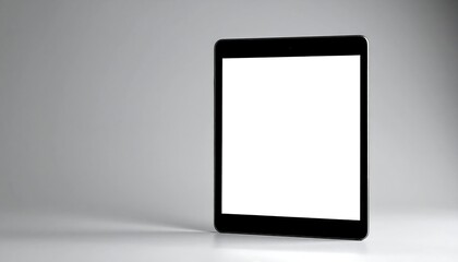 Blank tablet on plain background
