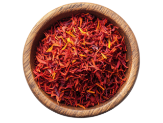A bowl of red and orange spices
