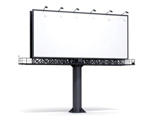 Fototapeta premium Blank billboard on a white background