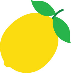 Vibrant Citrus: A zesty lemon with refreshing essence, presented in a clean, modern illustration style. 