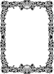 Luxury Floral Border Ornament Vector Illustration
