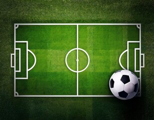 football soccer game plan strategy coaching in sport concept top view green field