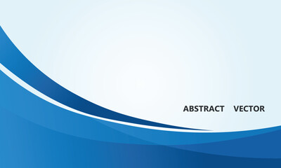 Abstract blue wavy background in business style