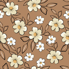 seamless pattern with flowers