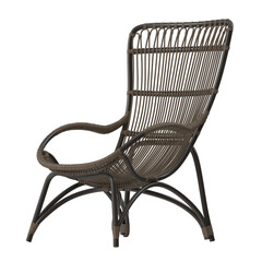 Wicker Patio Chair for Garden and Terrace, Angled View