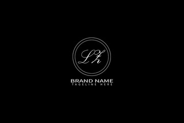 LZ Monogram Logo Design with Elegant Minimal Style on Black Background