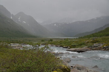 mountain landscape with lake