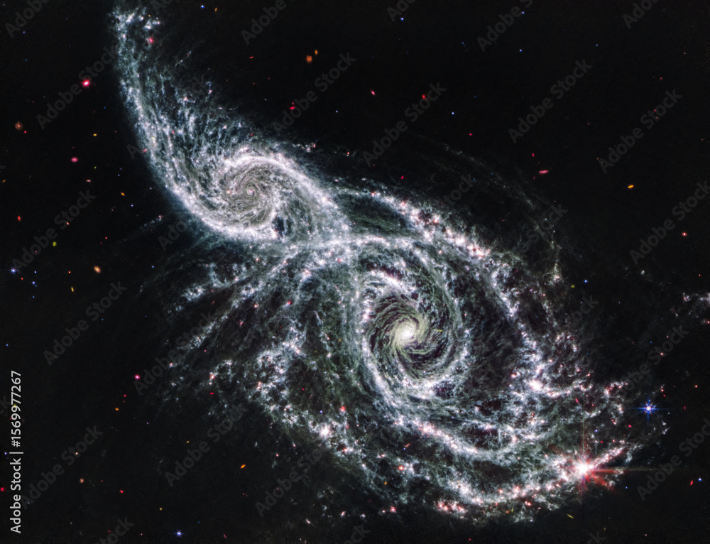 Wall mural ultra-hd deep space image — real astrophotography of nebula, galaxy, supernova, star cluster and cos
