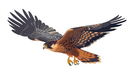 Fototapeta premium Stylized falcon vector art