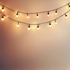 String lights glowing on wall in warm, inviting atmosphere  