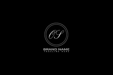Elegant OS Monogram Logo with Brand Name and Tagline