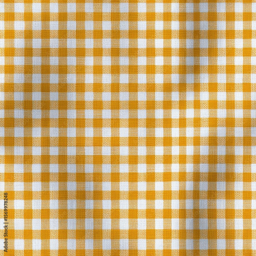 Poster a soft beige gingham pattern with light yellow tones and white background suitable for backgrounds, 