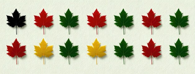 Seamless pattern featuring autumn leaves on a textured background with a minimalist watercolor design inspired by nature's beauty