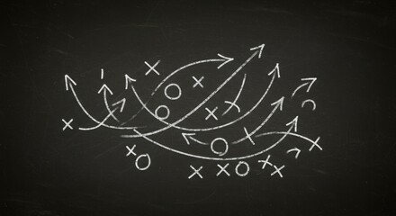 Chalkboard Strategy Game Plan Arrows - Abstract Concepts