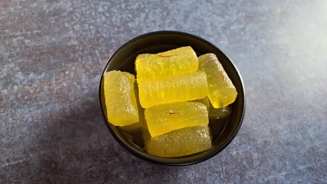 Kesar Angoori Petha Indian traditional sweet