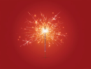 Sparkler and firework safety vector guide