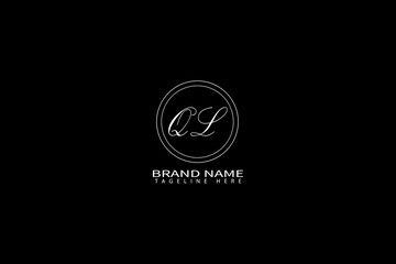 QL Monogram Logo Design – Modern Minimalist Lettermark for Luxury Brand Identity