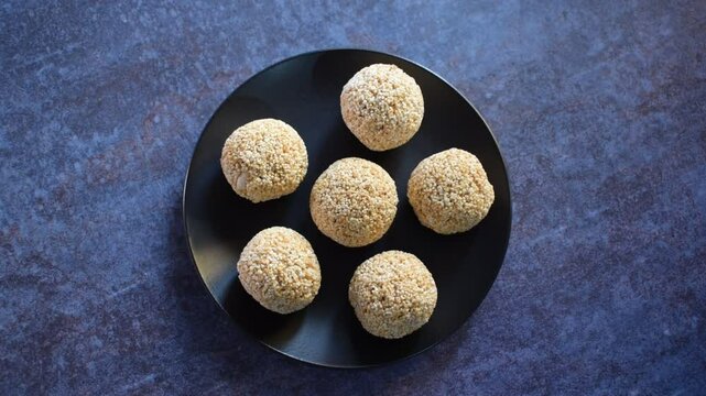 Rajgira Laddu Indian traditional sweet made from amaranth seeds