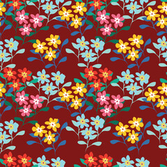Obraz premium cute flower pattern image for fabric textile or wall decoration