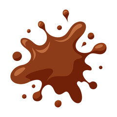 Milk chocolate splash isolated on white background.