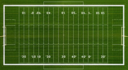 Aerial View American Football Field - Aerial perspectives