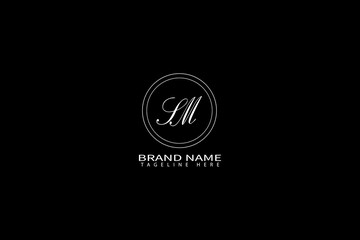 SM Letter Logo Design Premium Minimalist Monogram for Elegant Brand Identity