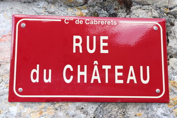 Panneau rue du Château