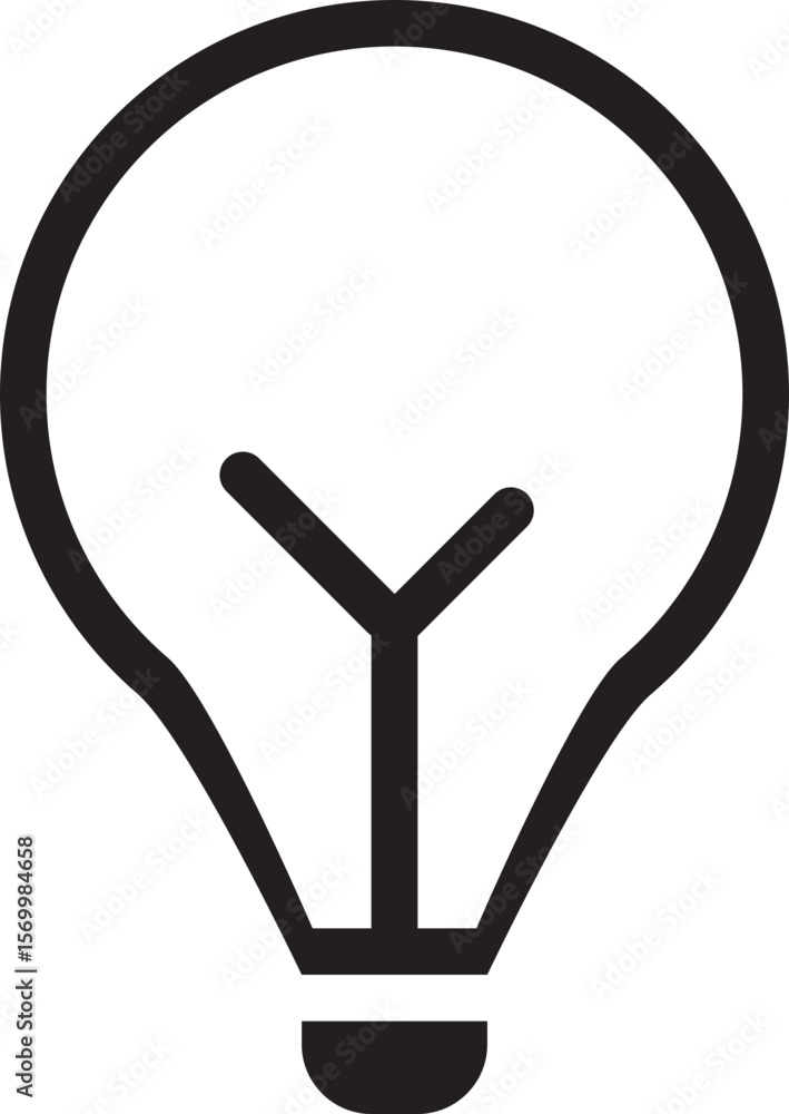 Fototapete Light Bulb SVG Vector  Icon Outline for computer and mobile Editable Stroke Pixel Perfect Editable Stroke.Editable Stroke. Pixel Perfect. For Mobile and Web.
