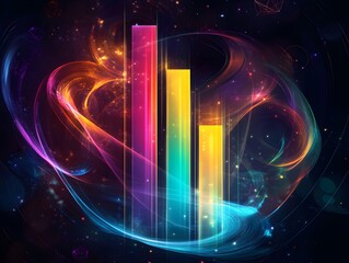 Abstract Vibrant Data Visualization Cosmic Flow